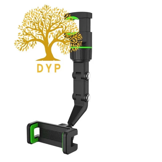 Nova Multifuncional 360 Graus Rotatable Auto Espelho Retrovisor Assento Pendurado Clipe Suporte Do Telefone Celular Para O Carro PRONTA ENTREGA