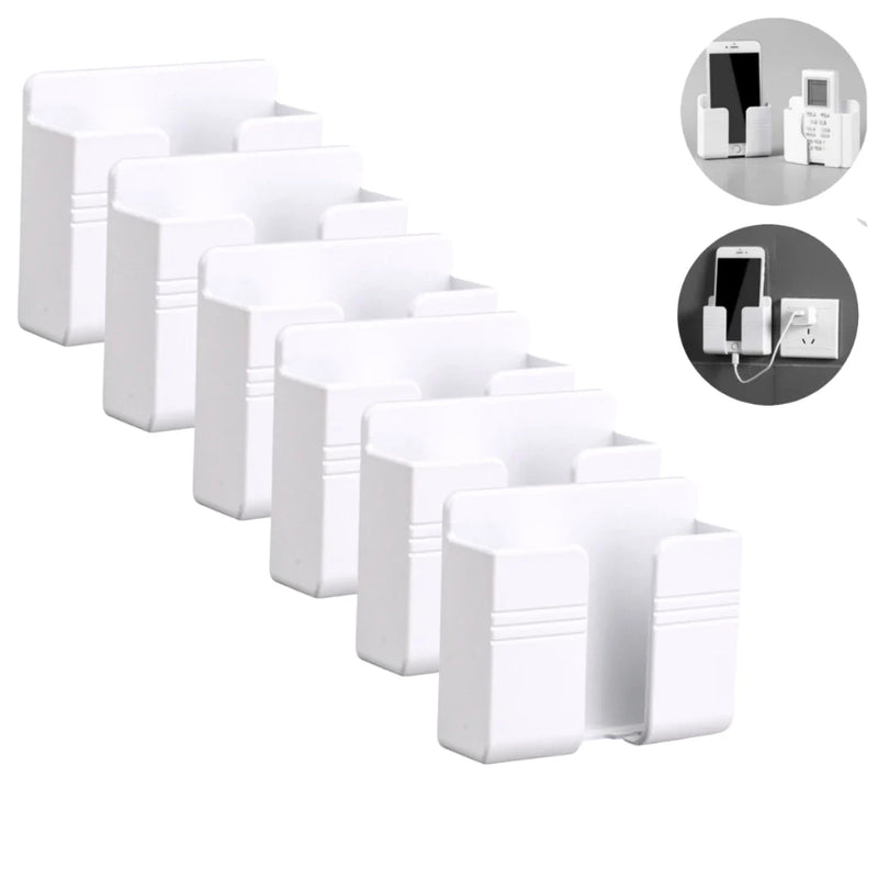 Kit 10 Suporte Celular Parede Para Carregar Multiuso Controle Branco