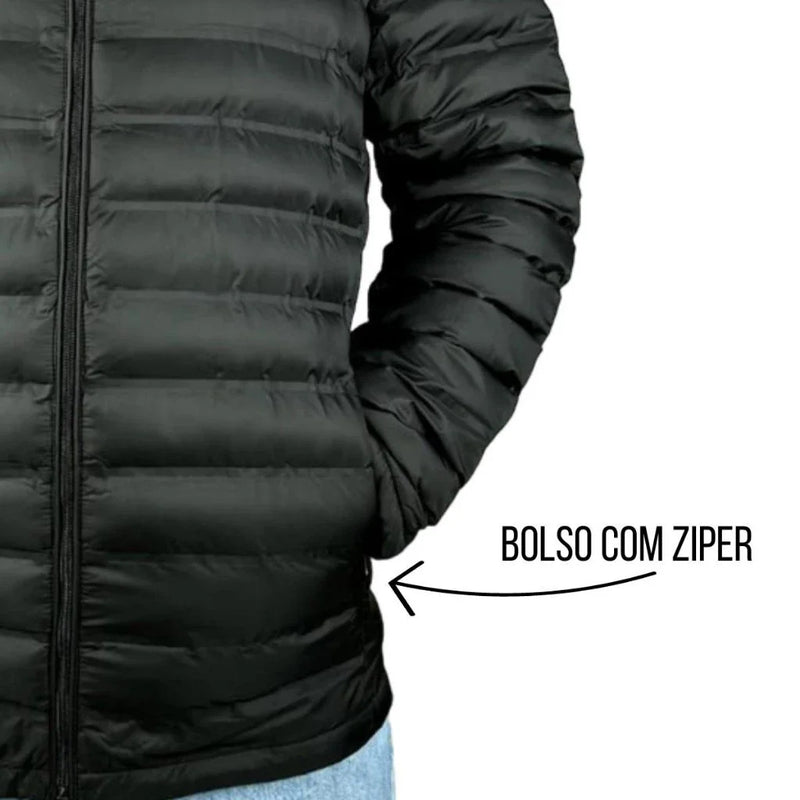 Jaqueta Puffer Bobojaco Corta Vento Nylon Frio Reforçada