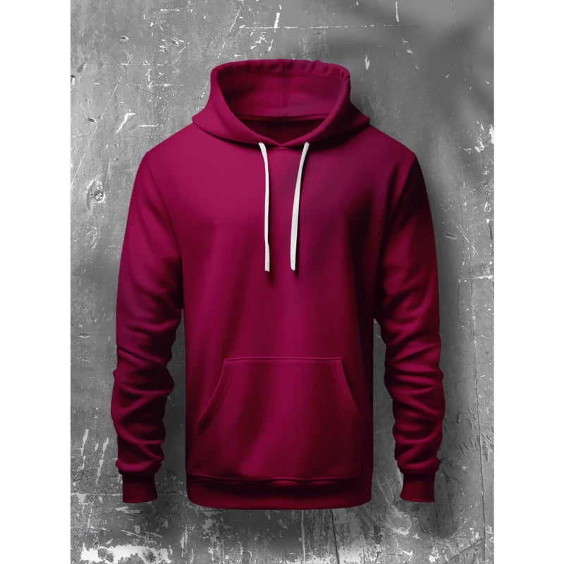 Moletom Canguru Com Capuz Algodão Liso Unissex  Adulto Infantil Sem Estampa Masculino Feminino Diversas Cores