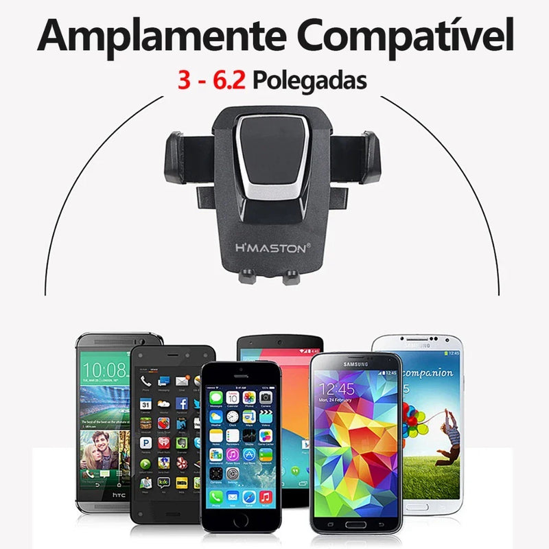 H'maston Suporte Celular GPS Veicular Carro Universal Automóvel Saída Ar Grampo Ajustável