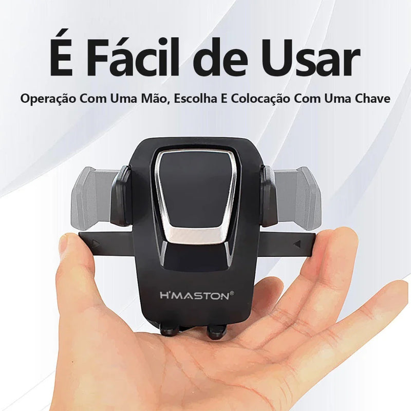 H'maston Suporte Celular GPS Veicular Carro Universal Automóvel Saída Ar Grampo Ajustável