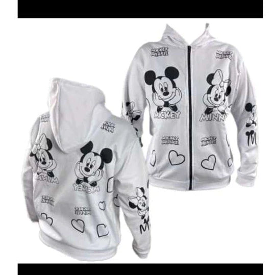 Casaco feminino adulto MINNIE MICKEY  Moletom poliester flanelado   estampa exclusiva