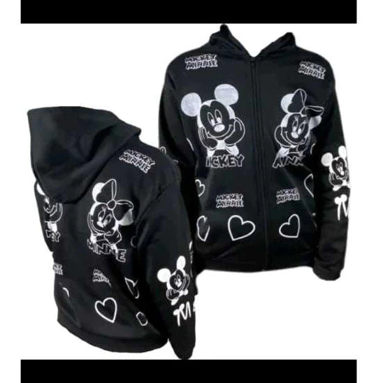 Casaco feminino adulto MINNIE MICKEY  Moletom poliester flanelado   estampa exclusiva