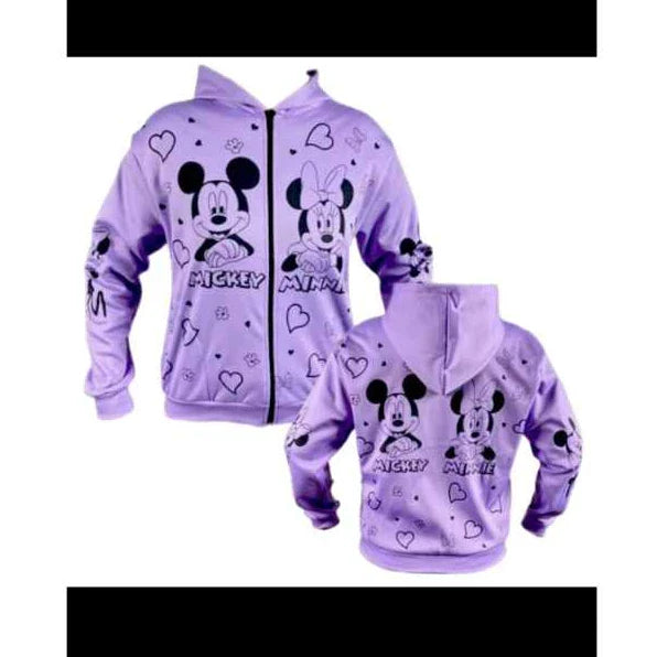 Casaco feminino adulto MINNIE MICKEY  Moletom poliester flanelado   estampa exclusiva