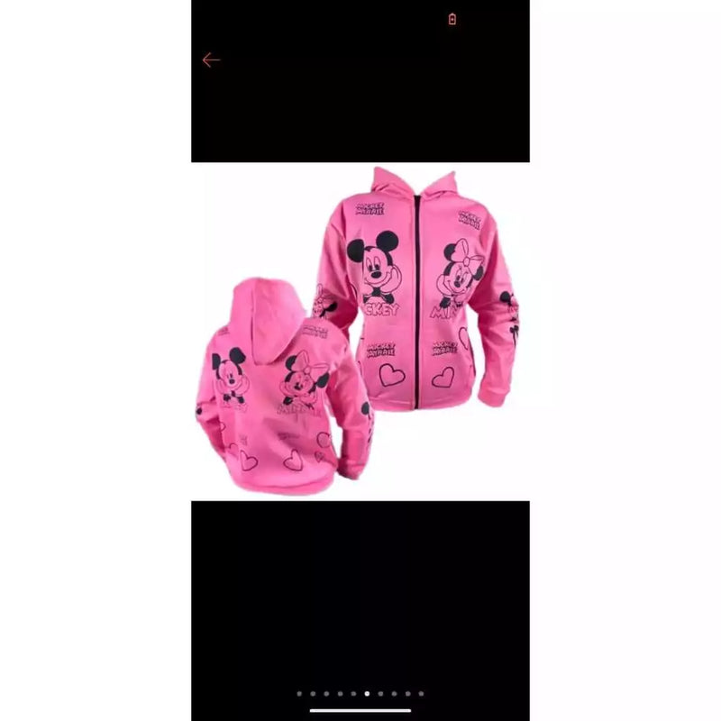 Casaco feminino adulto MINNIE MICKEY  Moletom poliester flanelado   estampa exclusiva