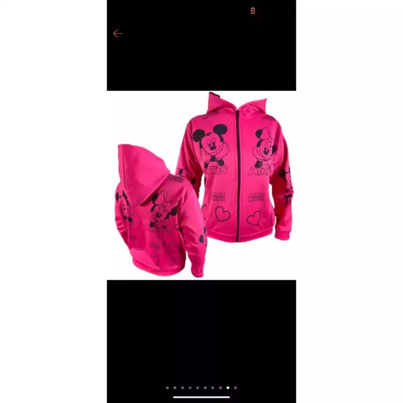 Casaco feminino adulto MINNIE MICKEY  Moletom poliester flanelado   estampa exclusiva