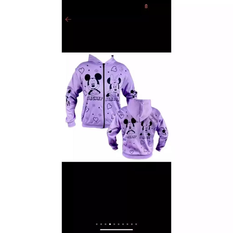 Casaco feminino adulto MINNIE MICKEY  Moletom poliester flanelado   estampa exclusiva