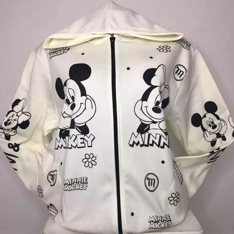 Casaco feminino adulto MINNIE MICKEY  Moletom poliester flanelado   estampa exclusiva