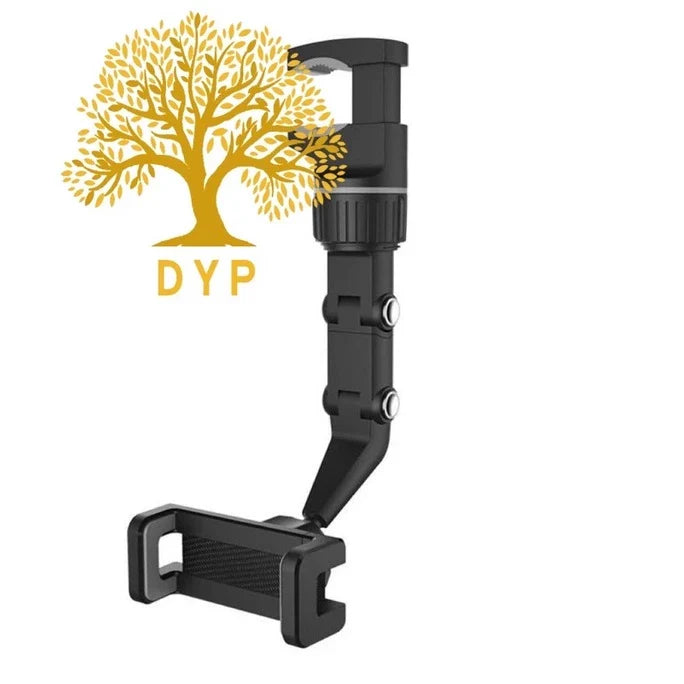 Nova Multifuncional 360 Graus Rotatable Auto Espelho Retrovisor Assento Pendurado Clipe Suporte Do Telefone Celular Para O Carro PRONTA ENTREGA